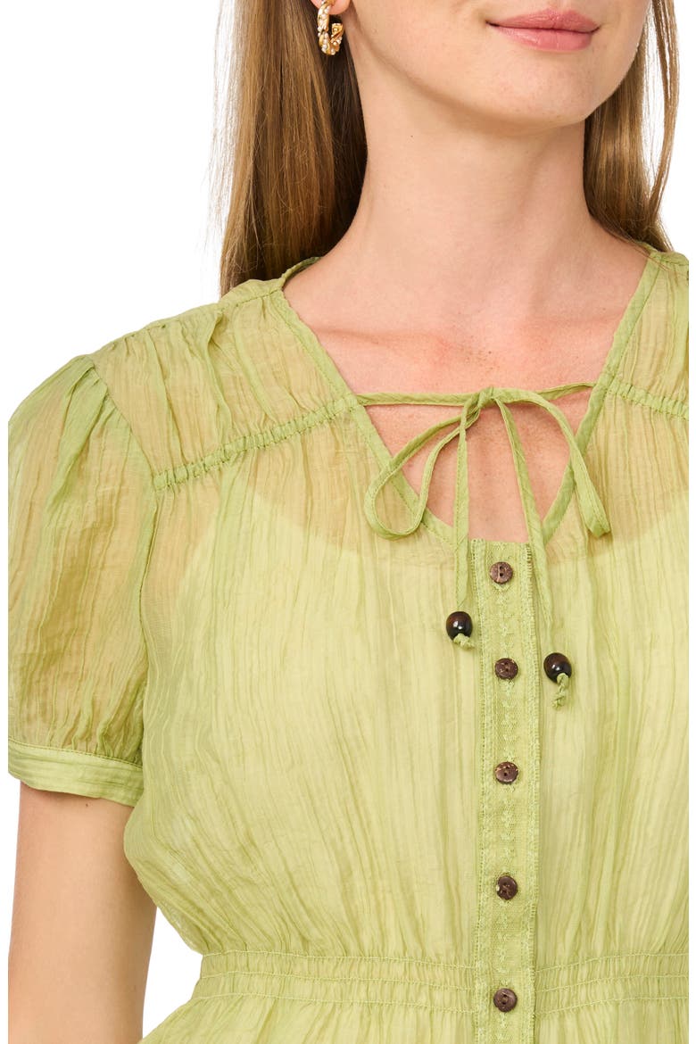 V-Neck Short Sleeve Top, Alternate, color, CACTUS