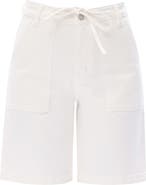 Bayeas Drawstring High Waist Denim Bermuda Shorts