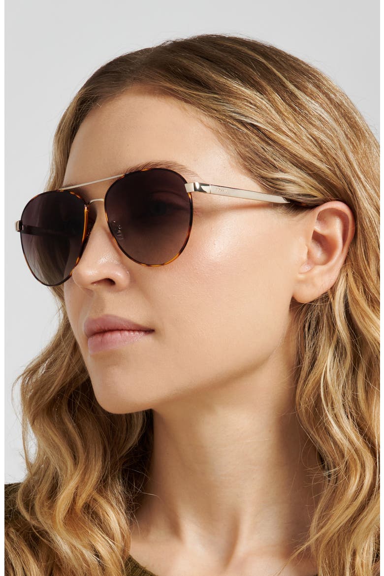 FOS 2172/G/S 59mm Gradient Navigator Sunglasses, Alternate, color, HAVANA GOLD/ BROWN SF