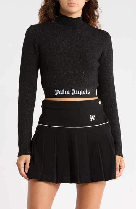 Sparkle Mock Neck Long Sleeve Crop Top