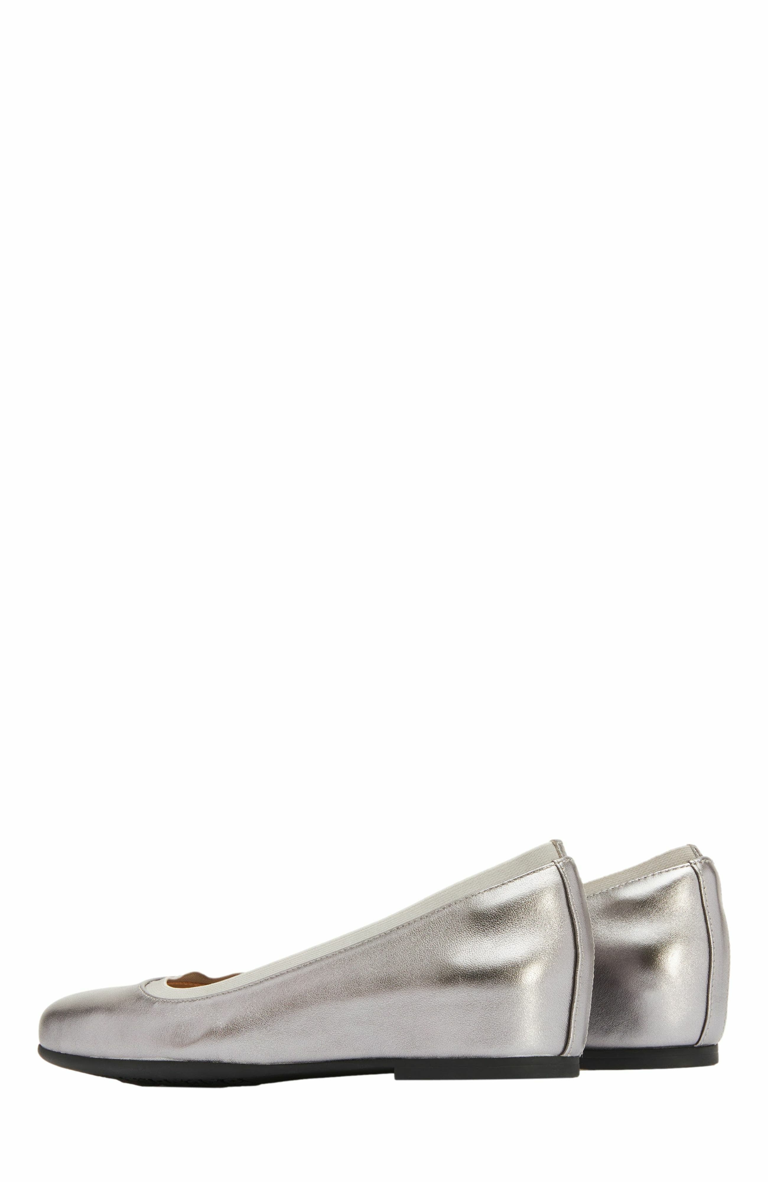 Cadence Ballet Flat, Alternate, color, Dark Silver