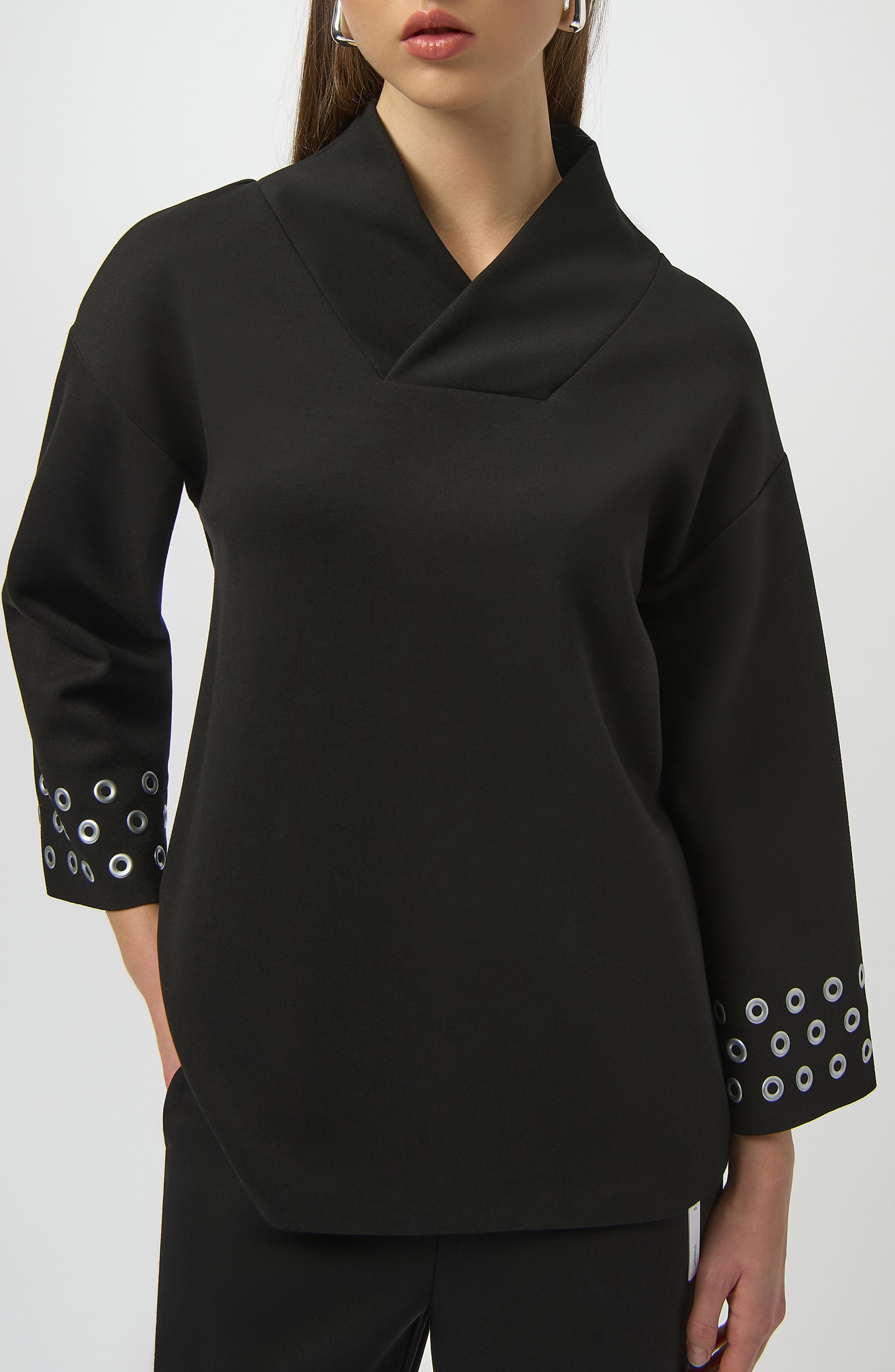 Grommet Detail Stand Collar Top