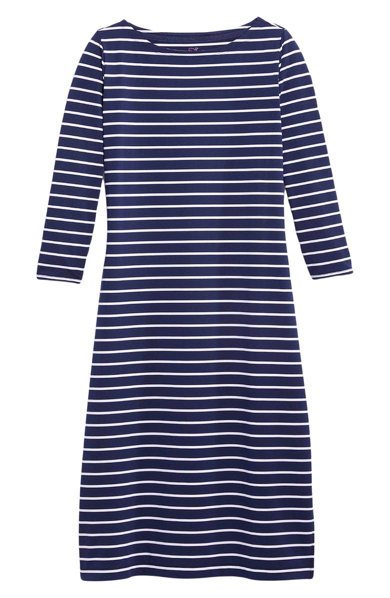 vineyard vines Sankaty Stripe Midi Dress, Alternate, color, 