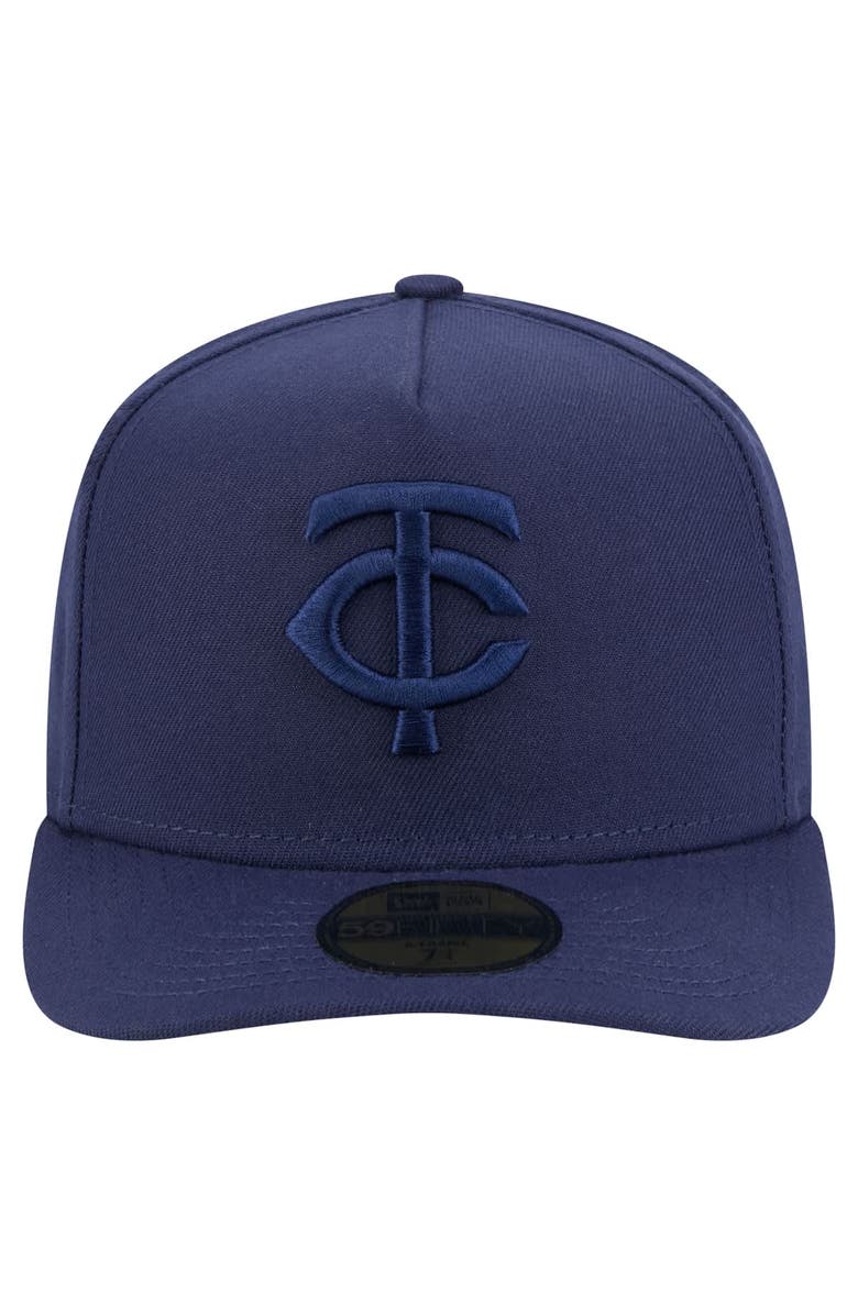 New Era Men's New Era Navy Minnesota Twins Color Pack A-Frame 59FIFTY Fitted Hat, Alternate, color, 