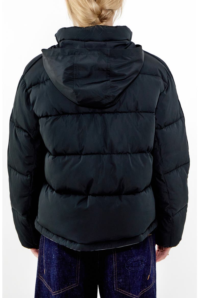 Reny Reversible Puffer Coat, Alternate, color, BLACK