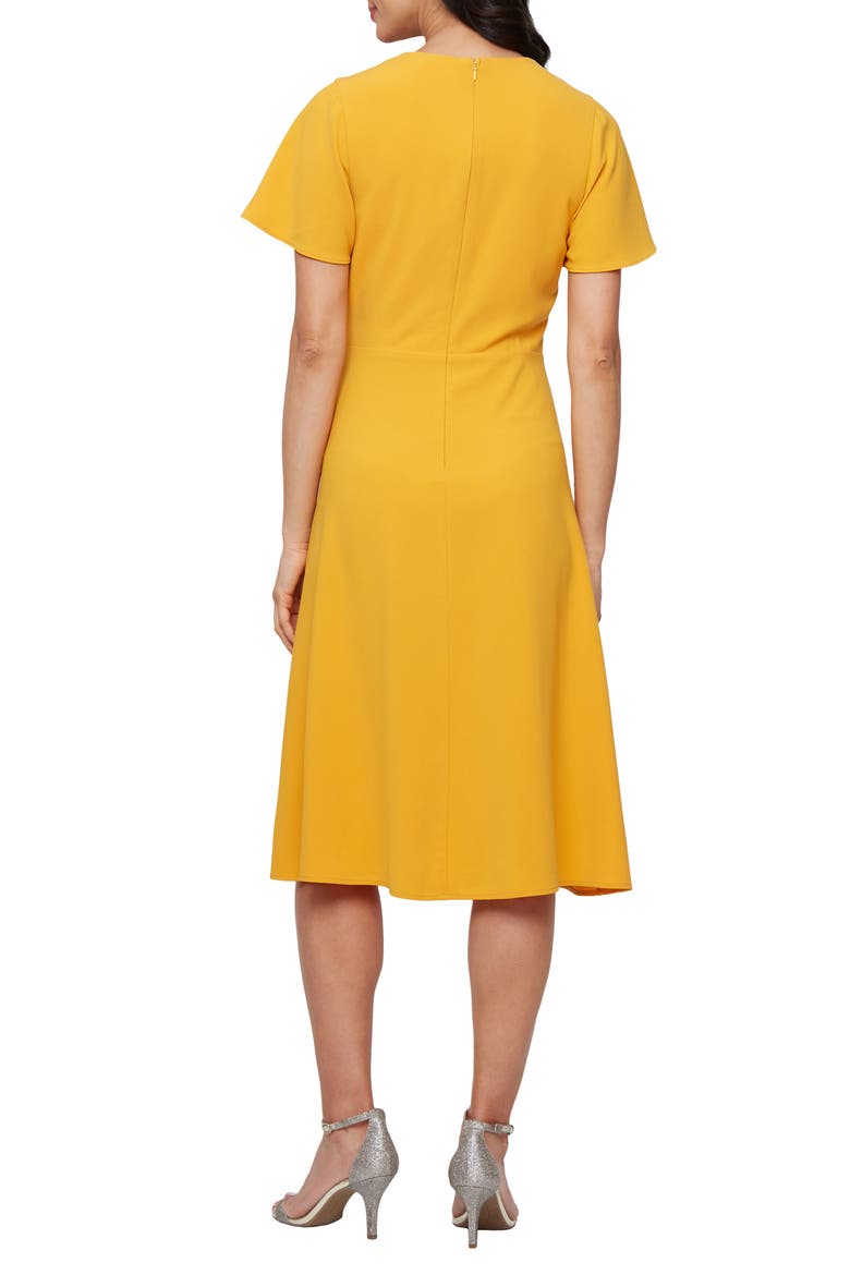 Flutter Sleeve Midi Dress, Alternate, color, YELLOW