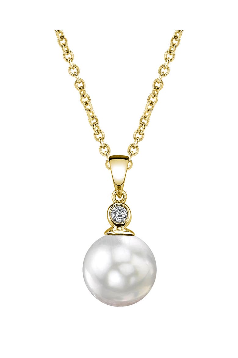 South Sea Pearl & Diamond Michelle Pendant, Main, color, Yellow Gold