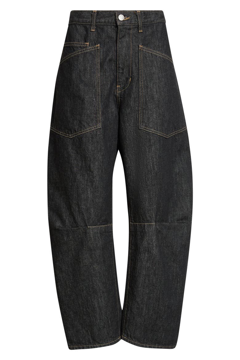 Shon Curved High Waist Jeans, Alternate, color, RESIN RINSE