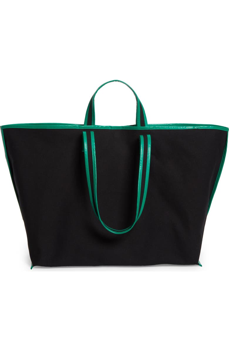 KASSL Large Contrast Trim Canvas Tote, Main, color,