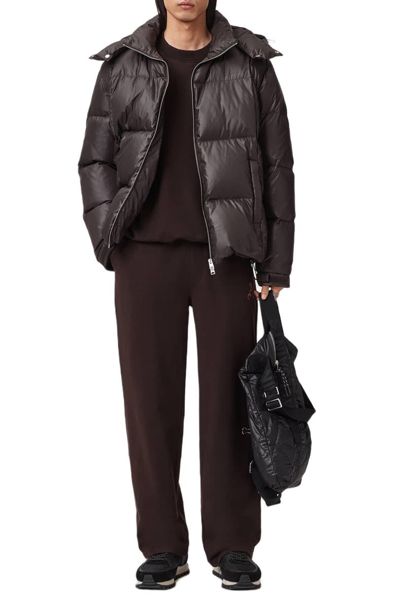 AllSaints Icon Oversize Cotton Crewneck Sweatshirt, Alternate, color, Plum Brown