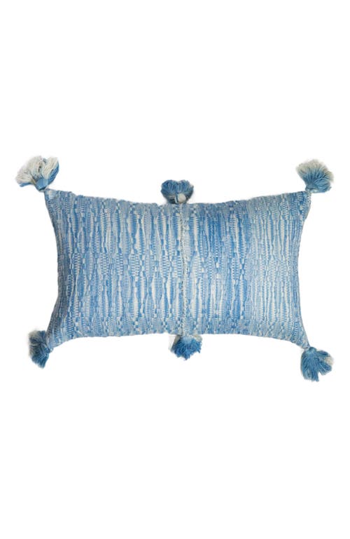 Archive New York Antigua Naturally Dyed Solid Handwoven Cotton Throw Pillow in Faded Indigo Solid  product