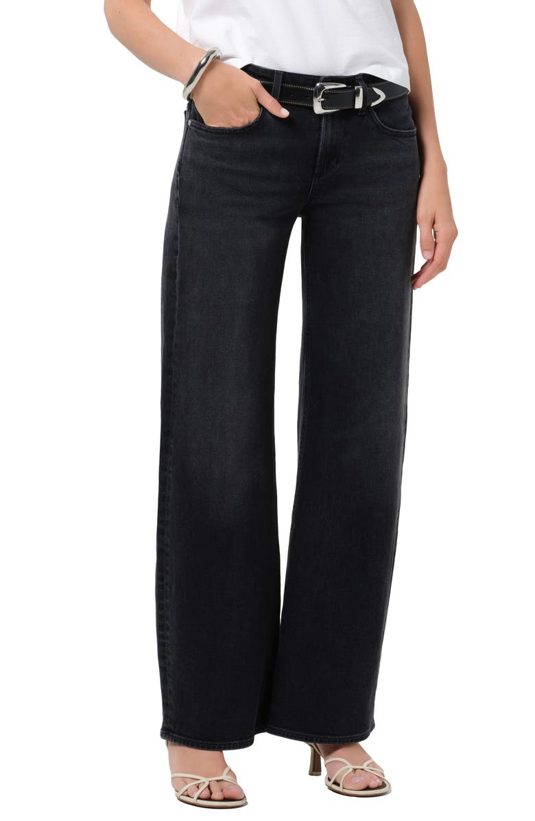 Citizens of Humanity Nora High Waist Wide Leg Jeans, Main, color, Cayeye Washed Black