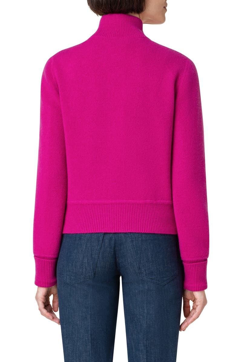 Akris Stand Collar Cashmere Cardigan, Alternate, color,