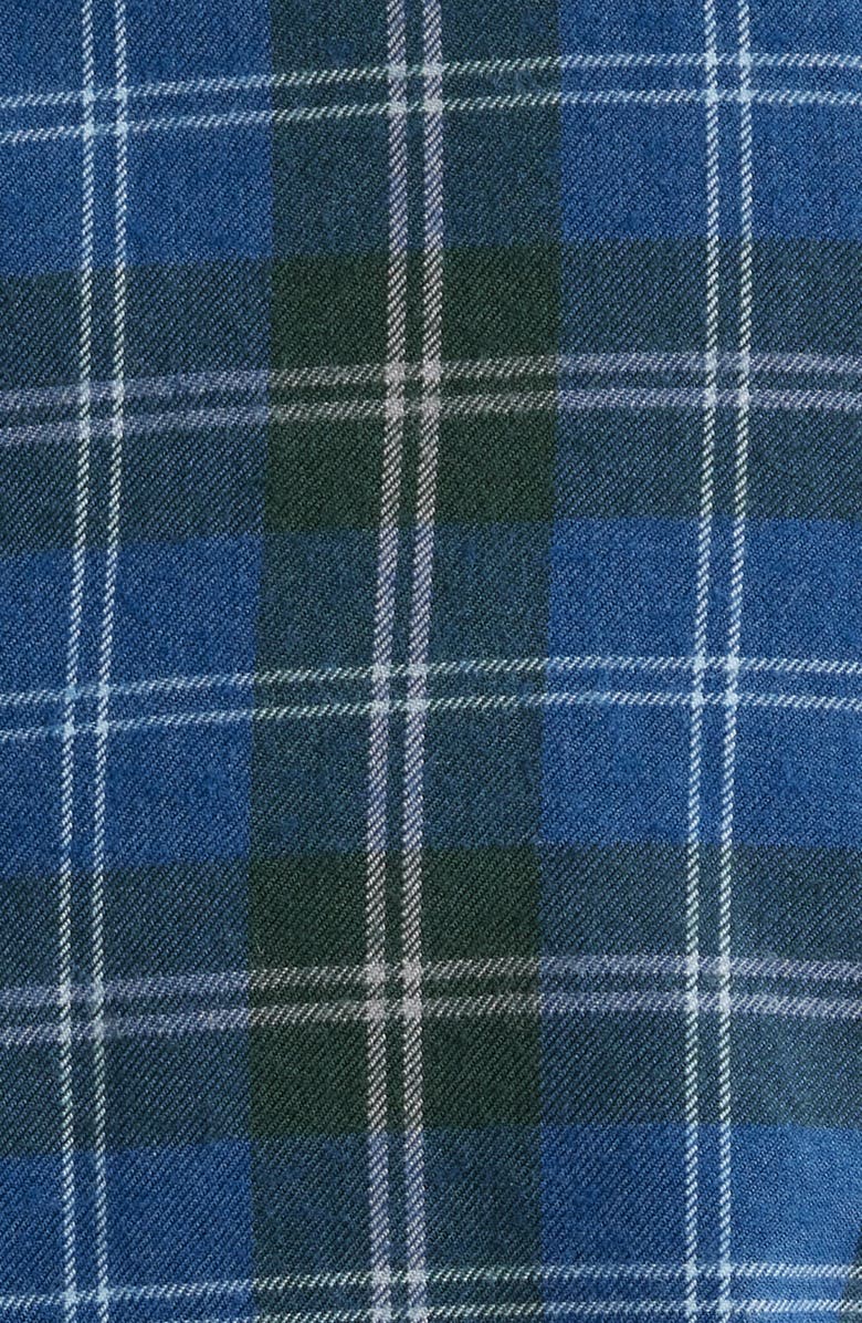Peter Millar Frasier Check Button-Up Flannel Shirt, Alternate, color, Blue Haze