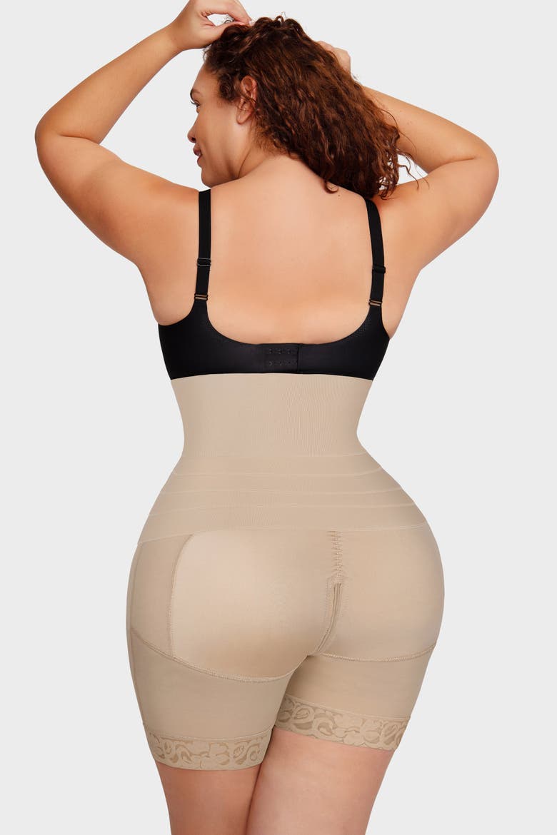 AirSlim 2-In-1 High-Waisted Booty Lift Shaper Shorts, Alternate, color, Warm Khaki