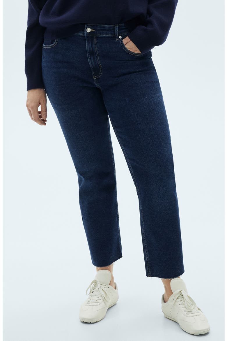 Mid Rise Crop Flare Jeans, Alternate, color, DARK BLUE