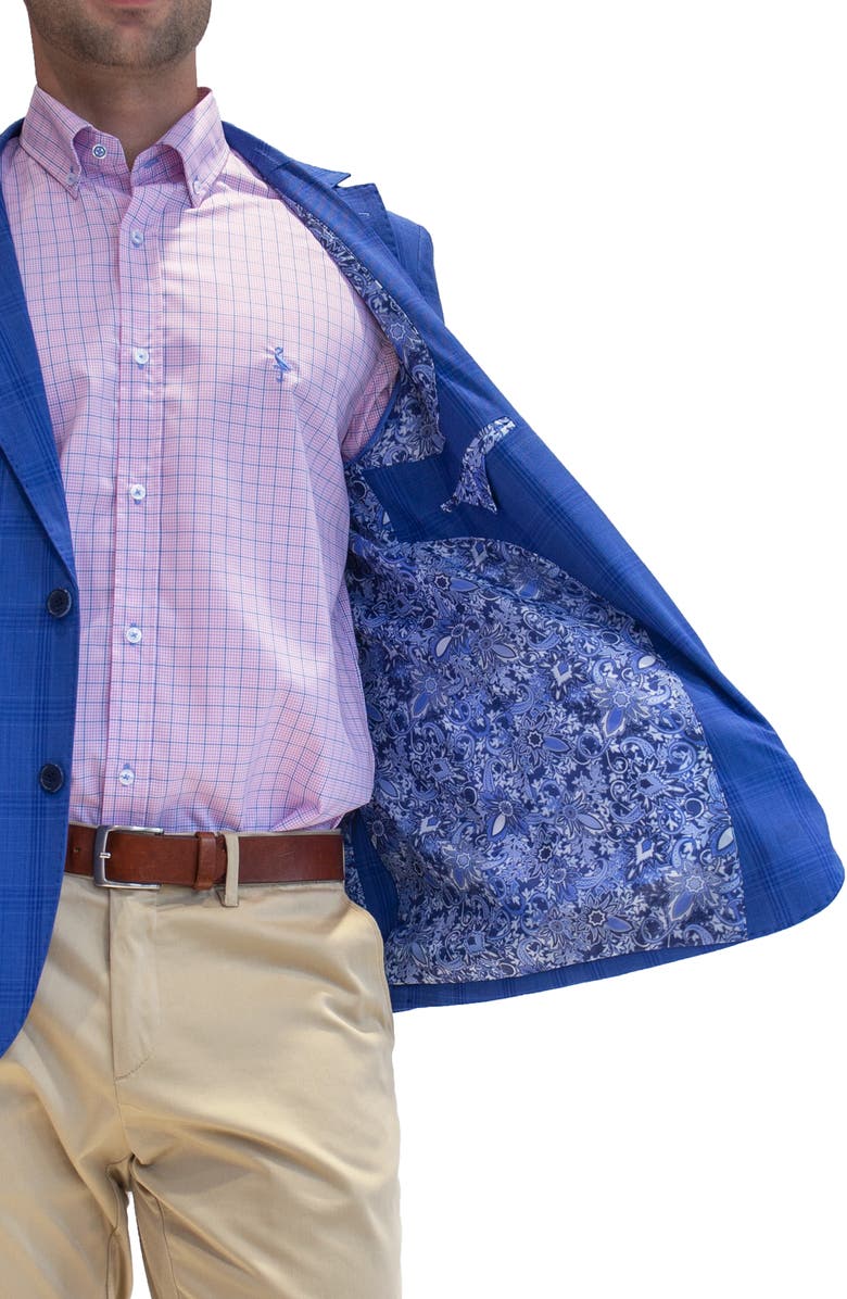 TailorByrd Signature Royal Shadow Plaid Sportcoat, Alternate, color, Royal