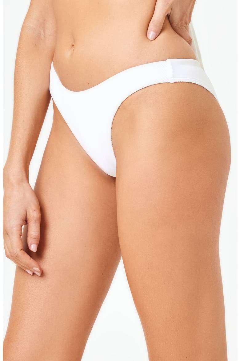 Ribbed Rocky Classic Bikini Bottoms, Alternate, color, WHITE