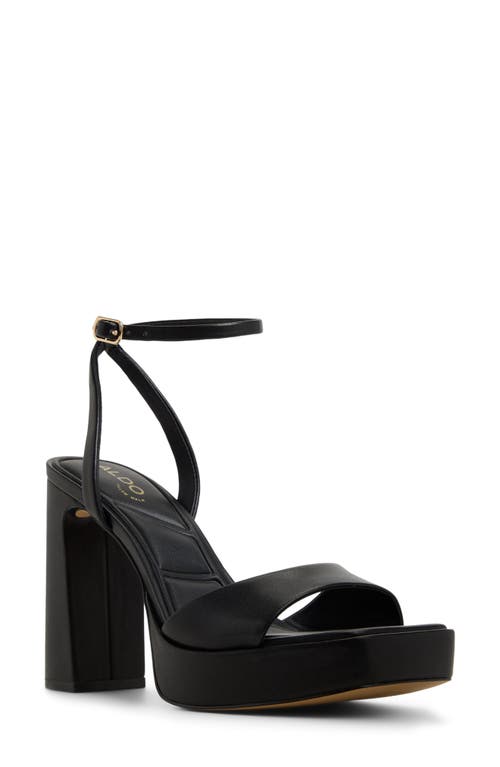 Aldo Lothon Ankle Strap Platform Sandal In Black