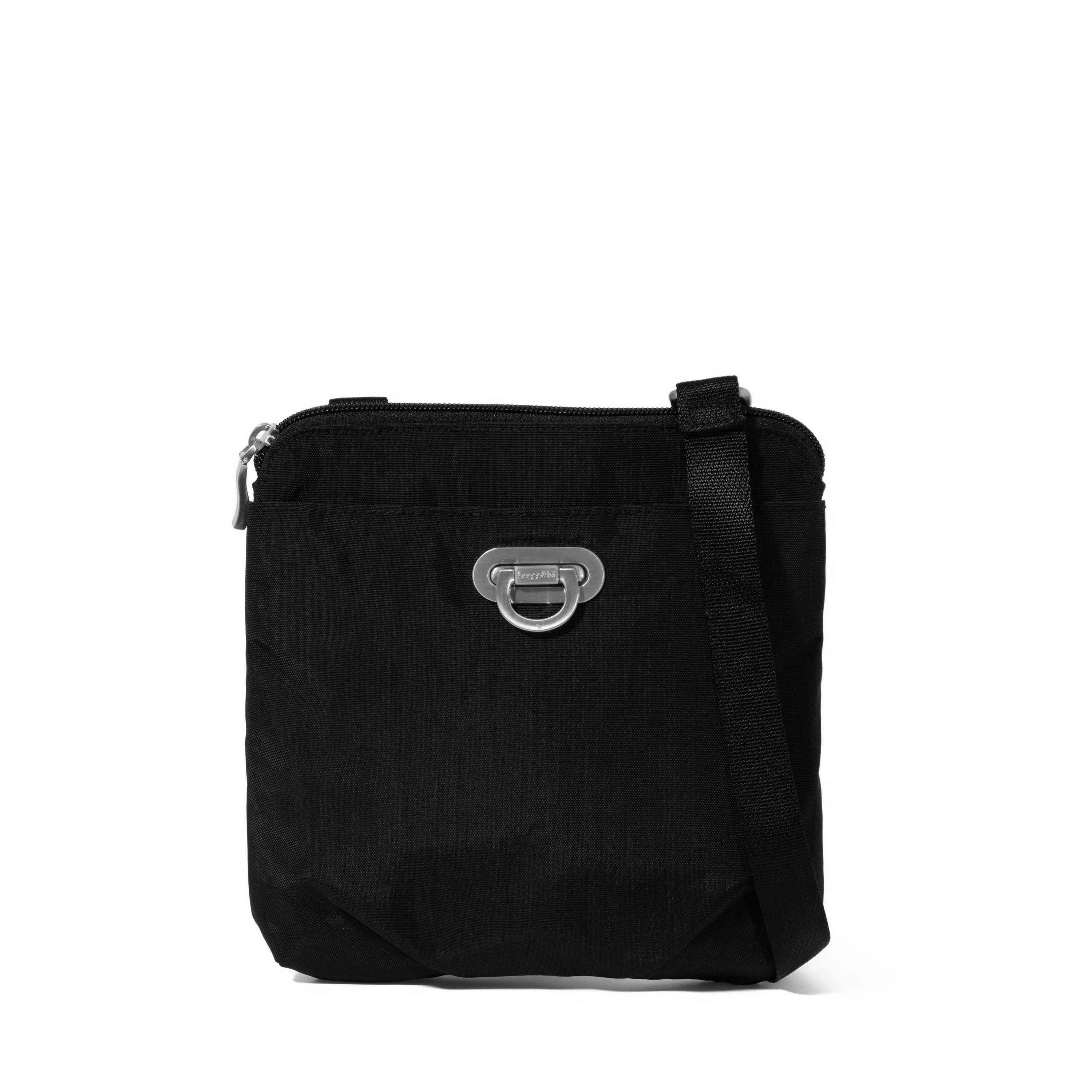 BAGGALLINI Coastal Flip Lock Mini Crossbody, Main, color, Black