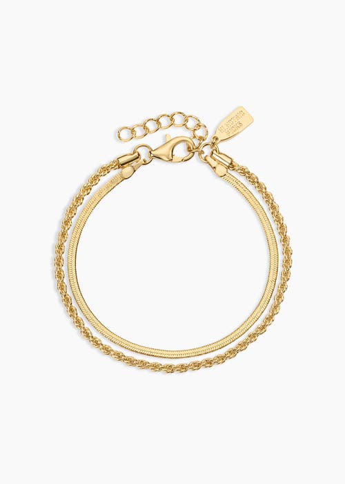 Electric Picks Twice As Nice Necklace And Bracelet Set Of 2 In Gold