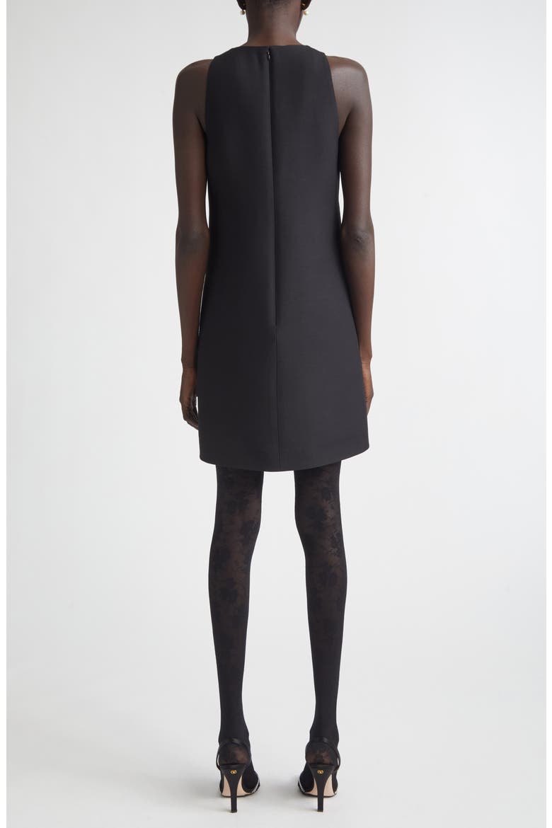 Crystal Embellished Snake Crepe Couture Minidress, Alternate, color, BLACK/ GOLD