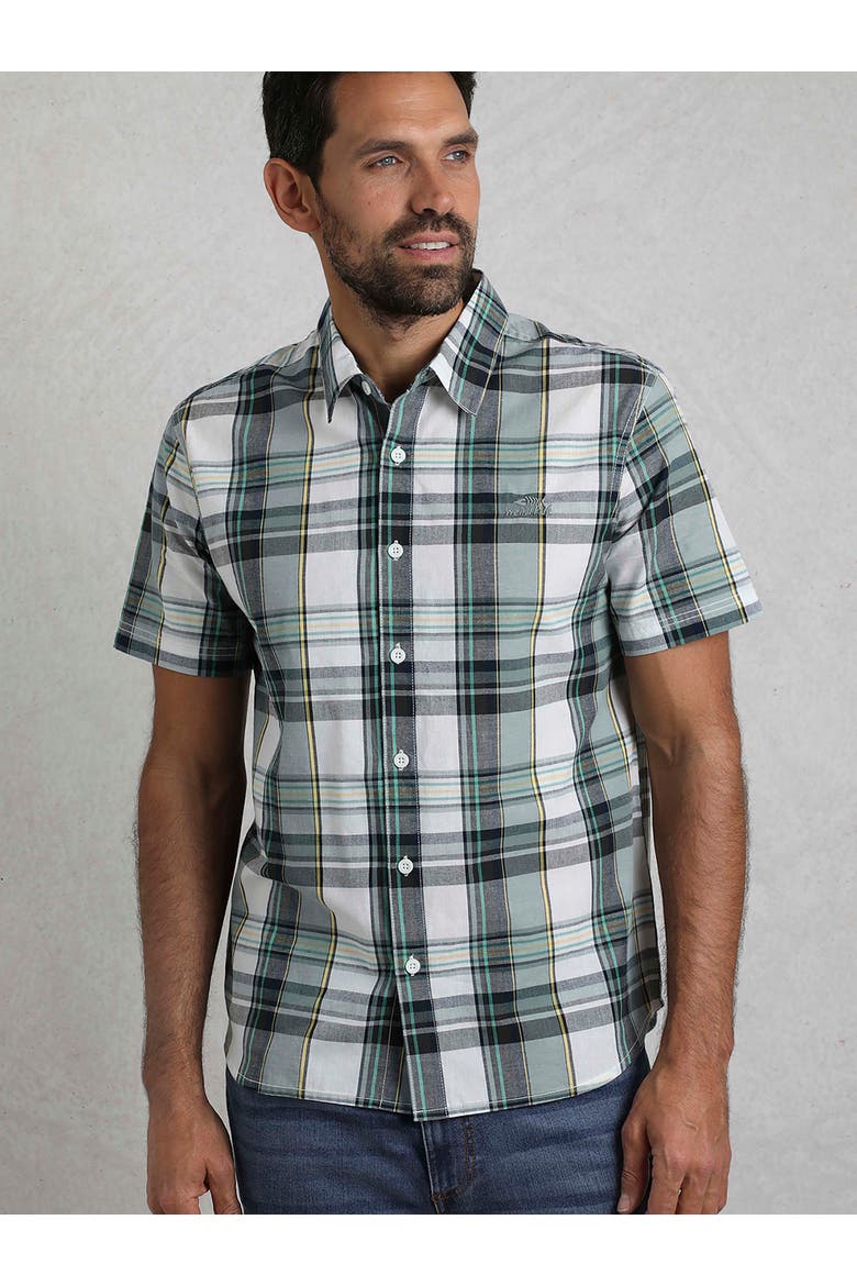 Judd Short Sleeve Check Shirt, Alternate, color, Dusty White