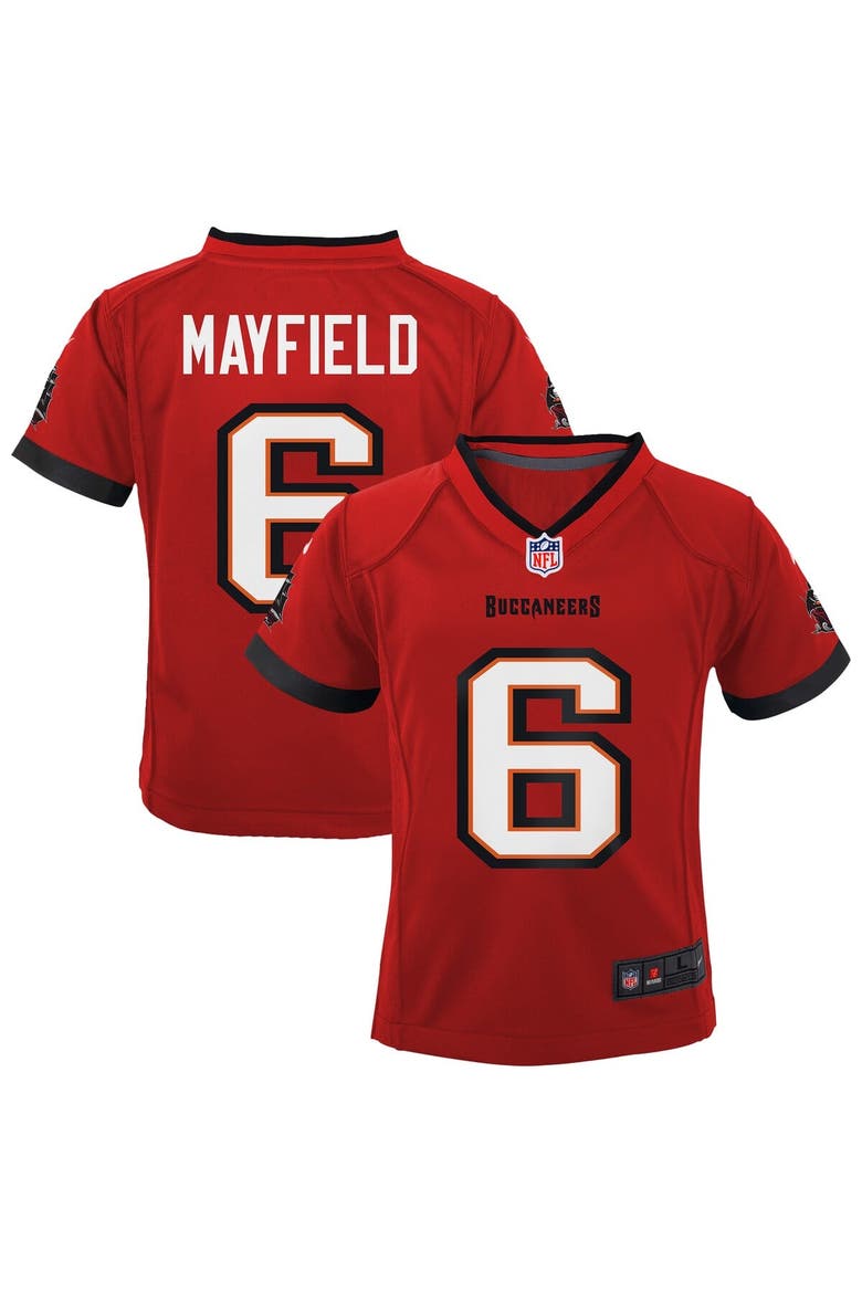 Preschool Nike Baker Mayfield Red Tampa Bay Buccaneers Team Player Game Jersey, Main, color, Red