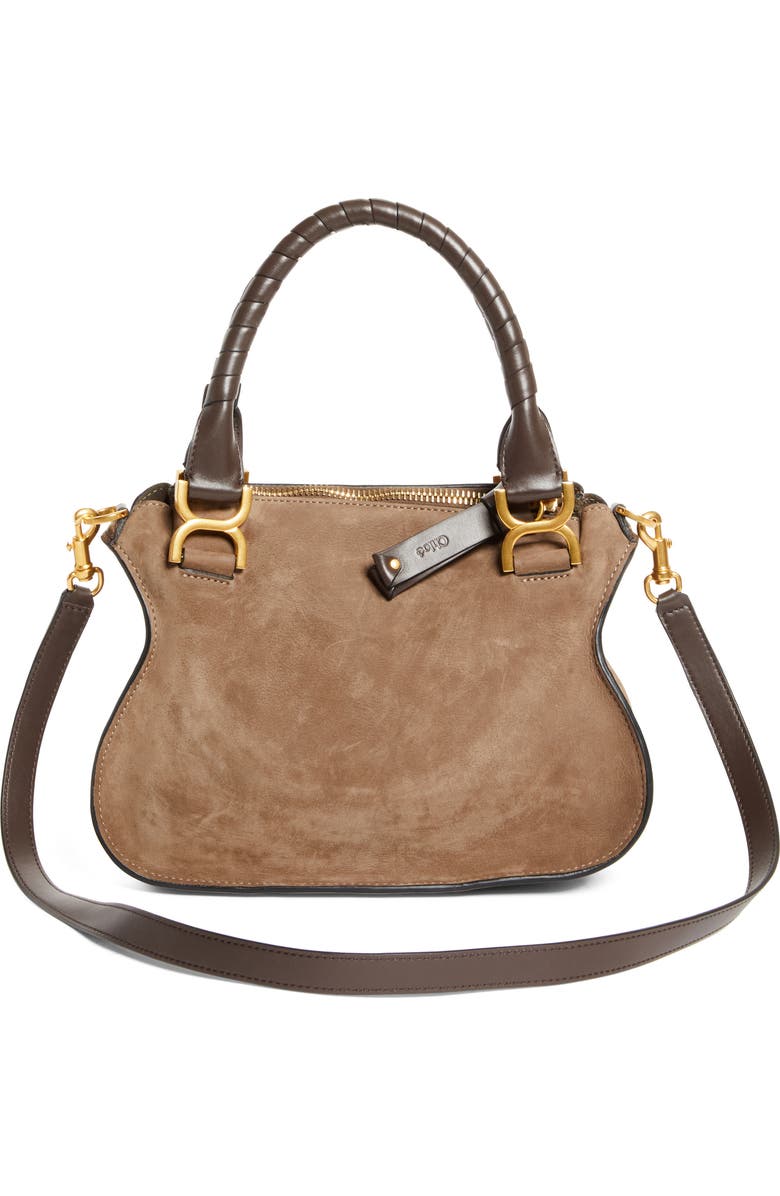 Chloé Small Marcie Leather Satchel, Alternate, color,
