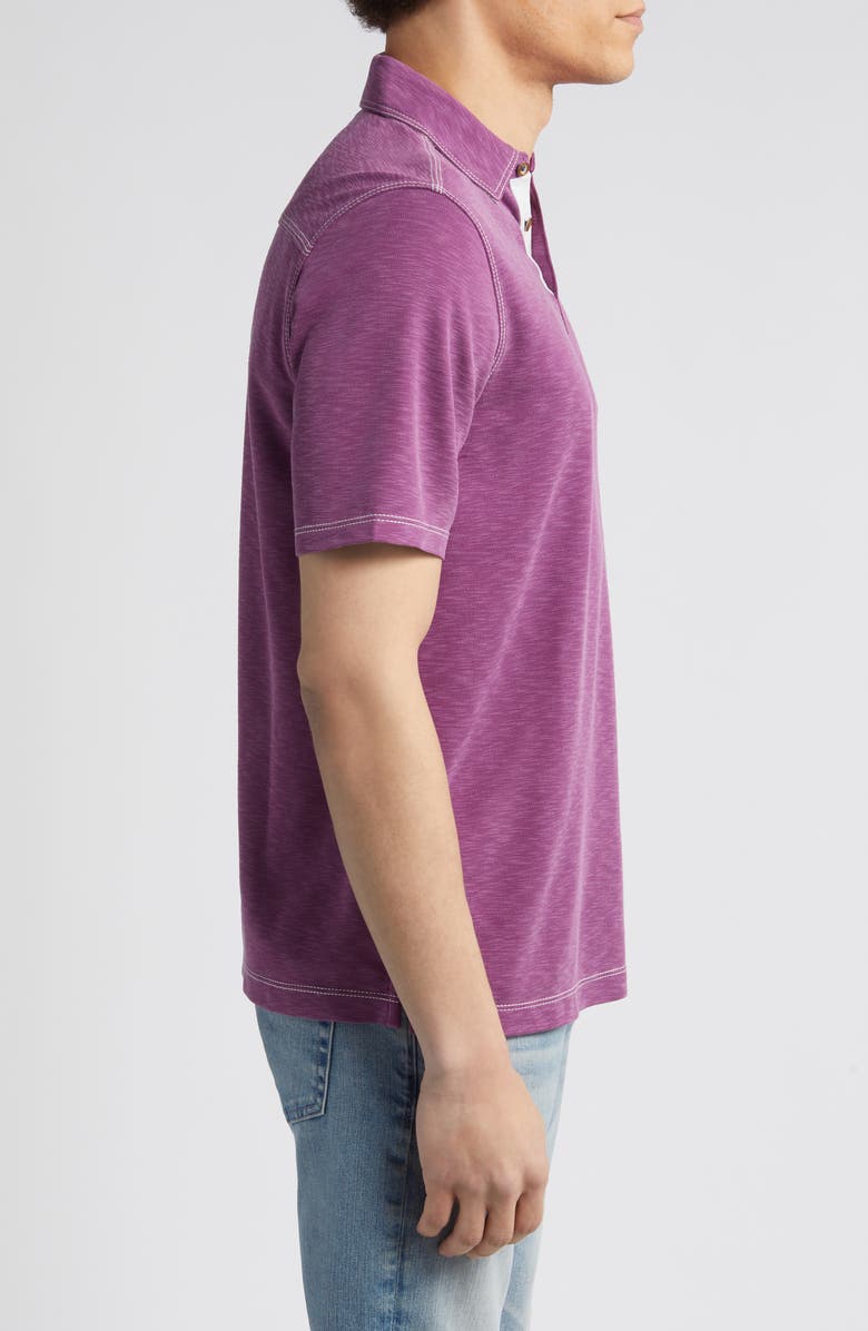 Johnston & Murphy Vintage Slub Jersey Polo, Alternate, color, Wine