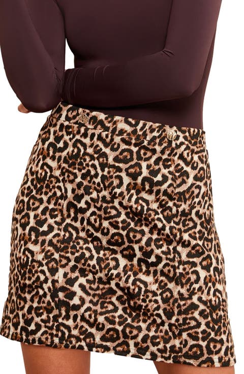 Animal Jacquard Miniskirt