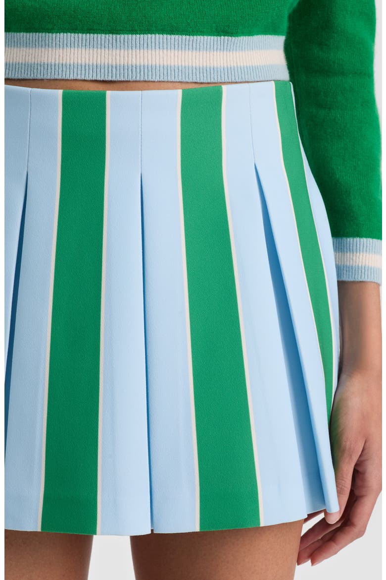 Emilie Inverted Pleat Miniskirt, Alternate, color, BLUE/ GREEN MULTI