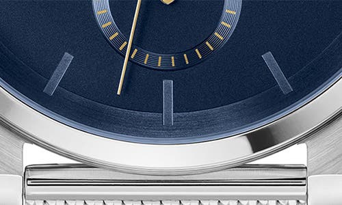 Lacoste Men's Replay Silver Tone Stainless Steel Mesh Bracelet Watch, 44mm In Navy