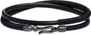 Caputo & Co. Men's Leather Double Wrap Bracelet