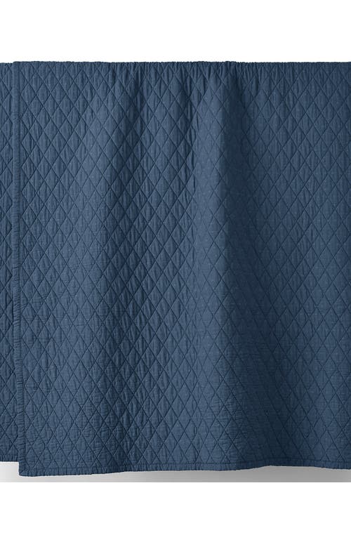 Lands' End Solid Diamond Double Voile Quilt In Blue