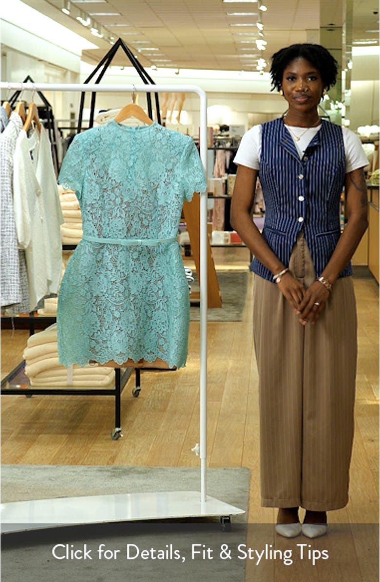 Milly Mint Lace Minidress, sales video thumbnail