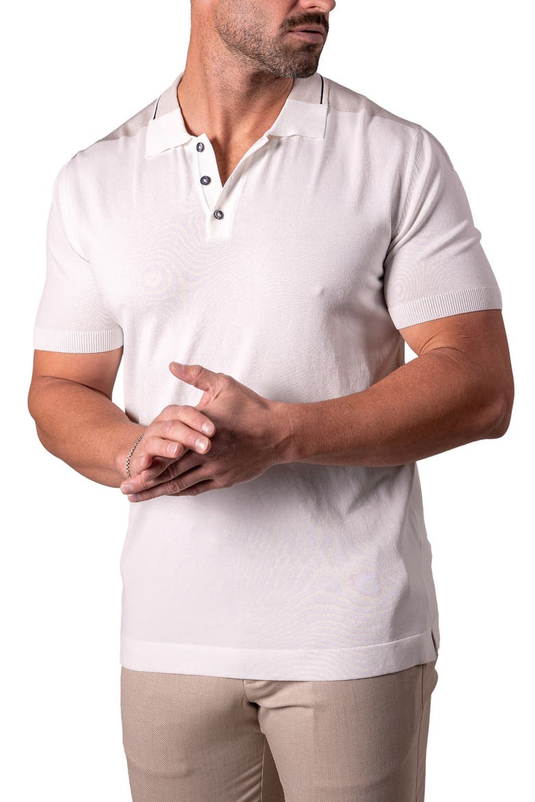 Tipped Colorblock Polo, Alternate, color, WHITE