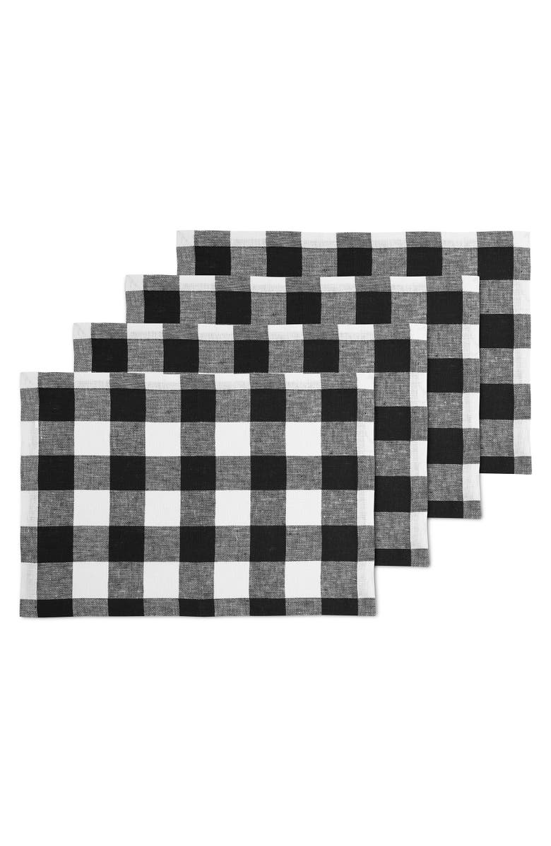 Solino Home Linen Placemats - Buffalo Check, 14" x 19", Main, color, 