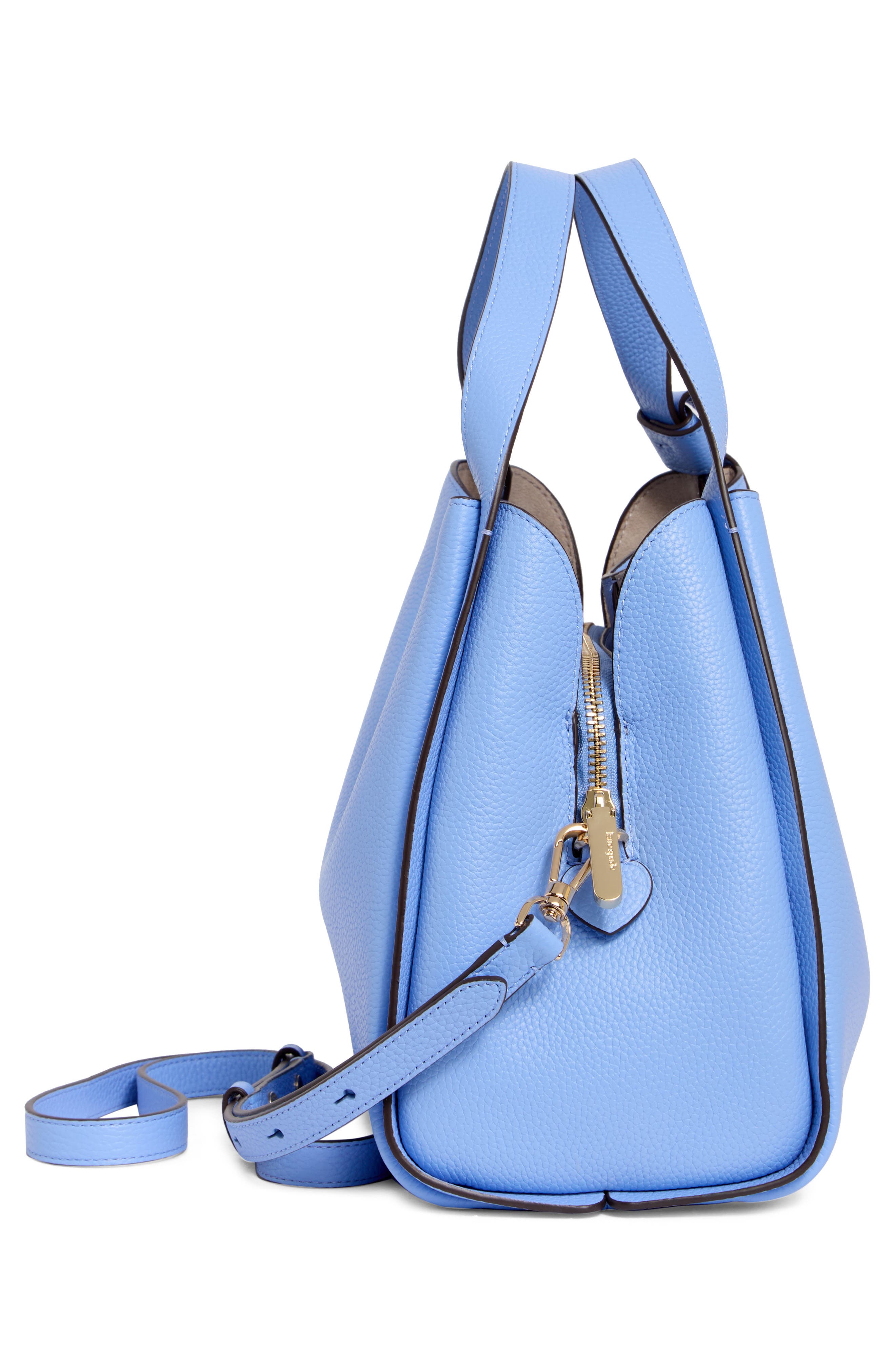 knott medium leather tote, Alternate, color, GENIE BLUE