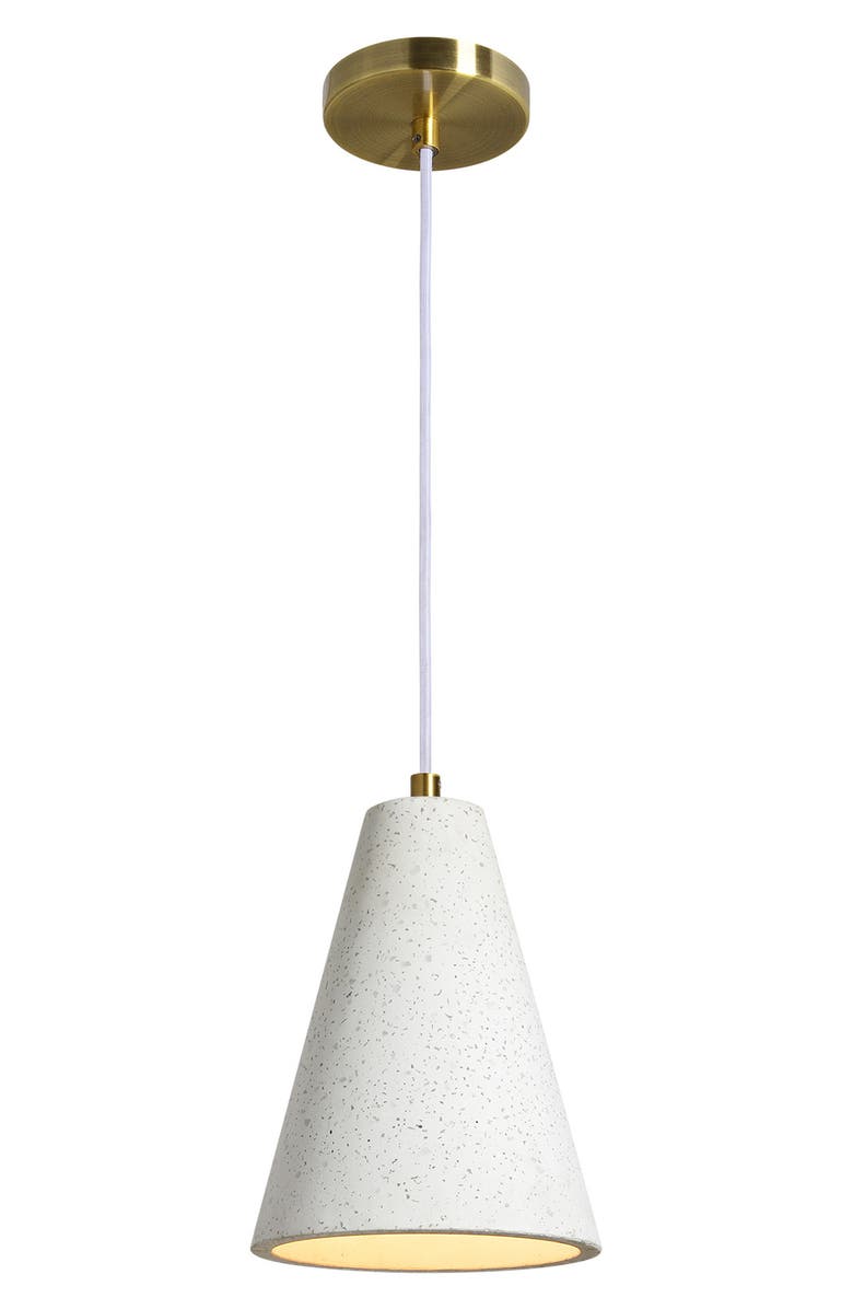 Renwil Paula Ceiling Light Fixture, Main, color, Off White/ Speckles/ Ant Brass