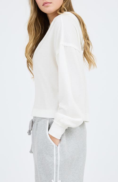 BLU PEPPER BLU PEPPER SOLID HOODED HENLEY