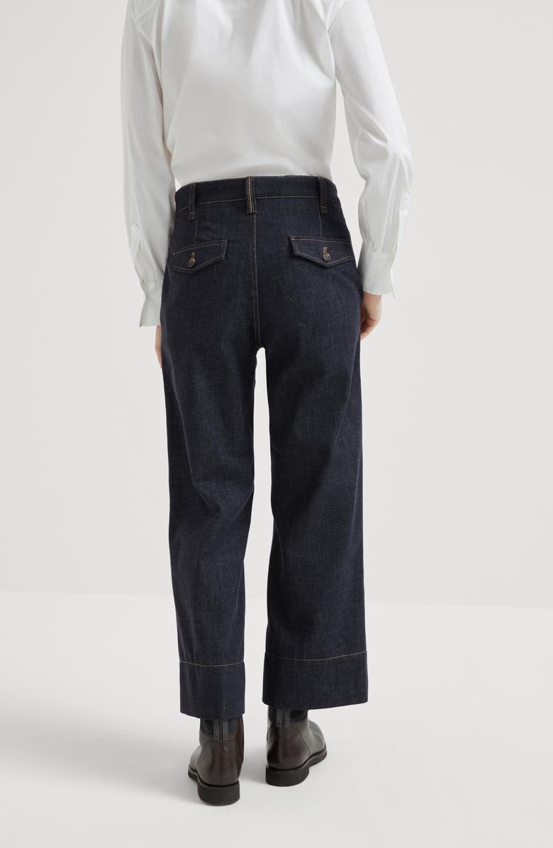 Brunello Cucinelli Sartorial square trousers, Alternate, color, Dark Denim