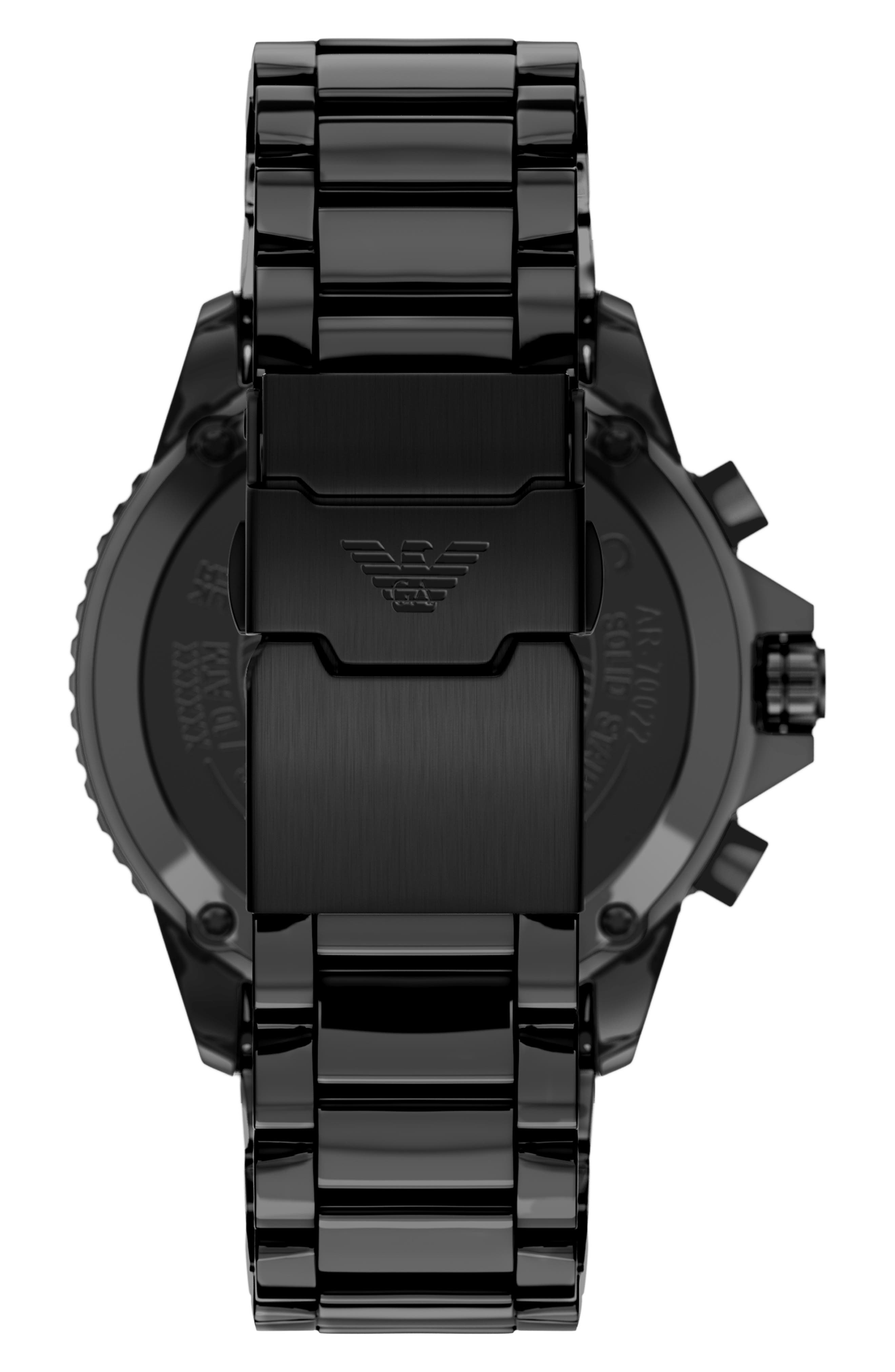 Emporio Armani World Explorer Solar Chronograph Ceramic Watch (Men ...