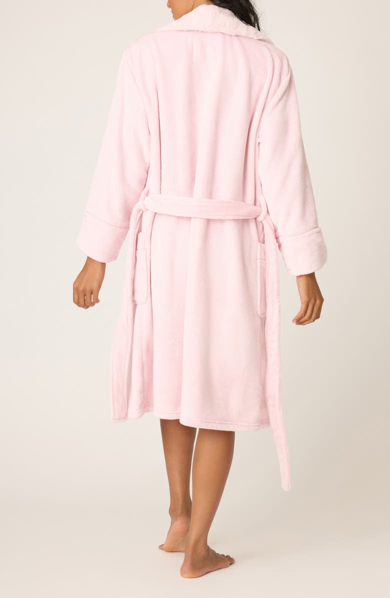 PJ Salvage Plush Brushed Robe, Alternate, color, Ballet Pink