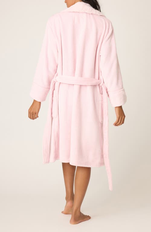 Pj Salvage Plush Brushed Robe In Pink