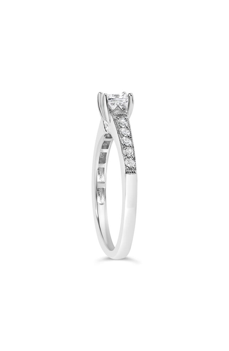 Haus of Brilliance 14K White Gold Diamond 1/2 Cttw Princess Cut Diamond Engagement Ring, Alternate, color, White