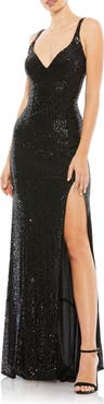 Mac Duggal Fully Sequined Sleeveless Scoop Back Gown