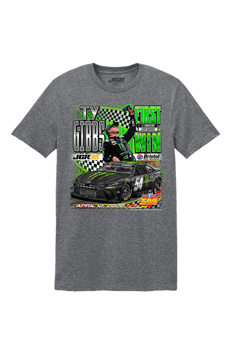 Classic Ink Men's Classic Ink Heather Charcoal Ty Gibbs First NASCAR Cup Series Win Commemorative T-Shirt, Main, color, Heather Charcoal