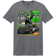 Classic Ink Men's Classic Ink Heather Charcoal Ty Gibbs First NASCAR Cup Series Win Commemorative T-Shirt