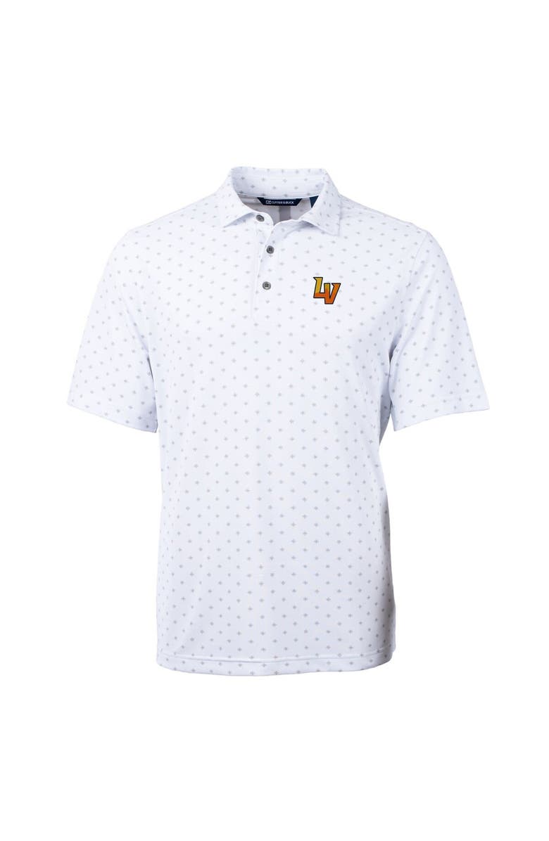 Cutter & Buck Men's Cutter & Buck White Las Vegas Aviators Big & Tall Virtue Eco Pique Tile Print Recycled Polo, Alternate, color, 
